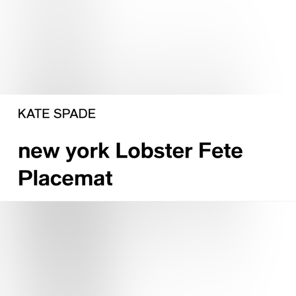 NWT Kate Spade Lobster fete set of 4 placemats - Picture 4 of 5